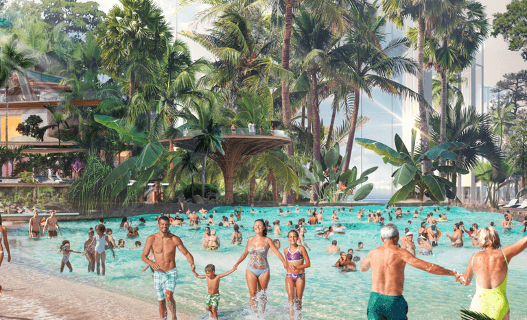 First ever all-season beach to open inside waterpark with 35 slides in UK First ever all-season beach to open inside waterpark with 35 slides in UK