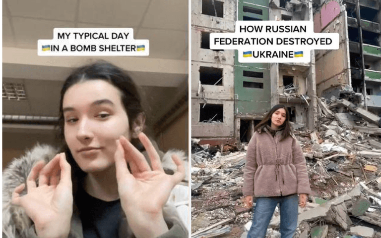 Young Ukrainians show the reality of war through TikTok Young Ukrainians show the reality of war through TikTok