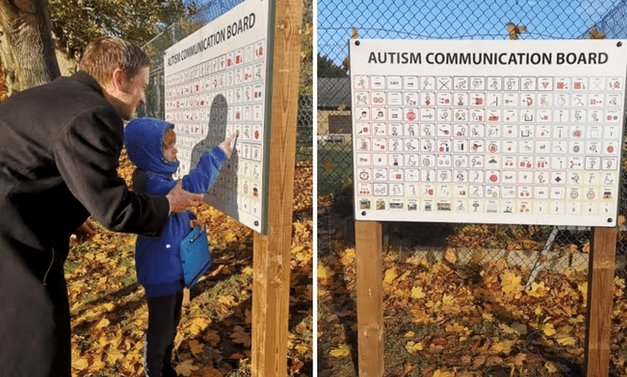 Dad comes up with an easy way to help autistic children at parks and playgrounds Dad comes up with an easy way to help autistic children at parks and playgrounds