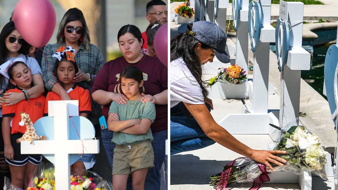 Meghan Markle visits Texas school shooting memorial