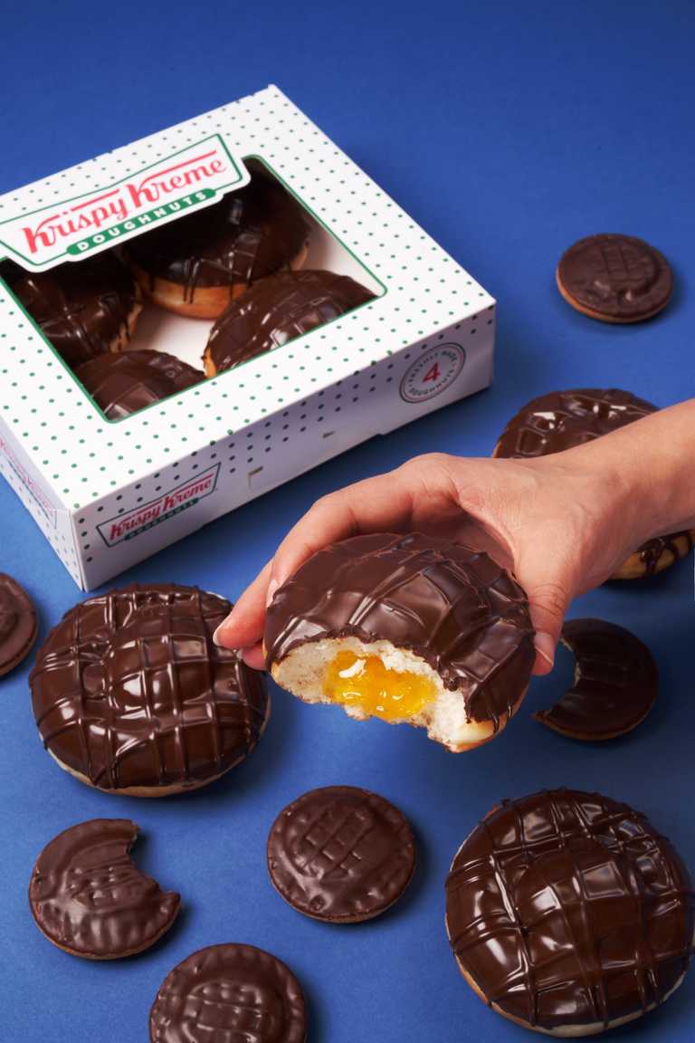 Krispy Kreme and Jaffa Cakes come together to create limited edition Jaffanut Krispy Kreme and Jaffa Cakes come together to create limited edition Jaffanut