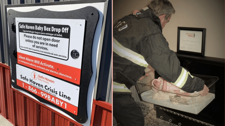 Firefighter adopts newborn after discovering her in a baby box Firefighter adopts newborn after discovering her in a baby box