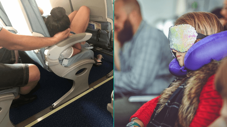 Dad slammed for holding daughter’s head on flight for 45 minutes as she slept Dad slammed for holding daughter’s head on flight for 45 minutes as she slept