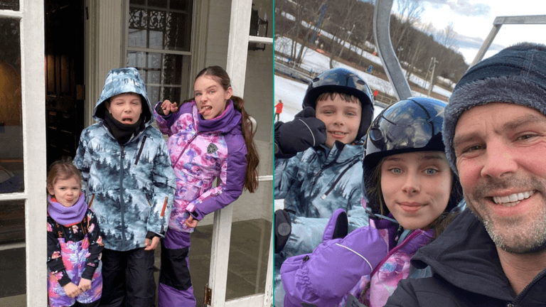 Ben Foden marks New Year with his three children Ben Foden marks New Year with his three children