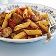 Speedy recipes to make in advance; tasty sausage, mushroom and tomato pasta
