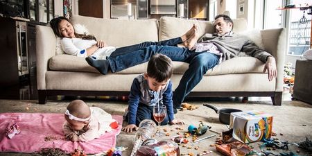 The more chaotic side of life with children is captured by a photographer