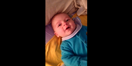 WATCH: Look who’s talking now. Baby Gunnar gets in on the action