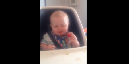 WATCH: Irish baby perseveres with a strawberry – it’s sweet and sour