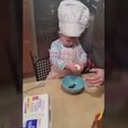 WATCH: This toddler can probably crack an egg better than most adults