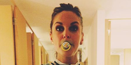 Funny mummy: Amy Huberman proves she’s no dummy in spring’s hottest trend