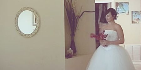WATCH: This wife took her wedding dress out to surprise her unsuspecting husband