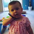 WATCH: Chatty baby girl perfectly mimics Mummy on the phone