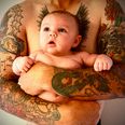 We love these beautiful photos of tattooed parents