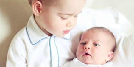 Smile for Mummy! Palace releases first portrait of Princess Charlotte and big brother George