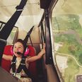 Ready for take-off? This tiny daredevil takes her first white knuckle flight