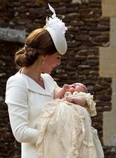 First glimpse of Princess Charlotte at the royal christening