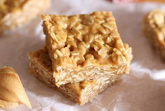 The 3-ingredient, no-bake, no-brainer peanut butter bars