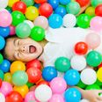 Another way your child can use those ‘ball pit’ balls that are all over the house