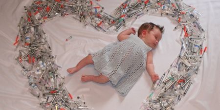 This picture of a baby girl asleep has gone viral for a touching reason