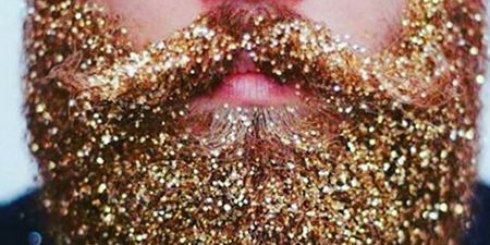 Behold the glitter beard: the fanciest party accessory of 2015