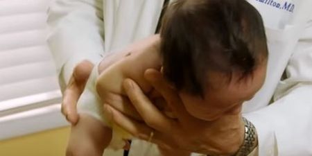 Paediatrician shows how to calm a crying baby