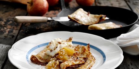 Prepare To Flip Out For These Delicious Apple Compote And Lemon Cream Pancakes