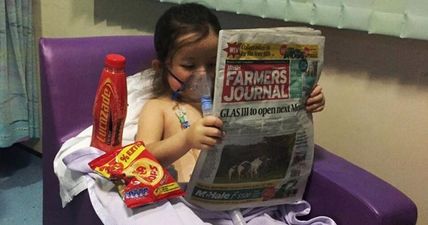 Brave Six-Year-Old Reading The Irish Farmer’s Journal After Double Transplant Is Just The Cutest