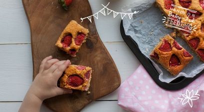 Enter The Tastiest And Healthiest Baked Treat EVER: Strawberry Blondies