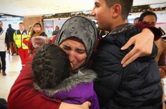 Syrian Woman Reunites With Her Younger Brother And Sister At Dublin Airport