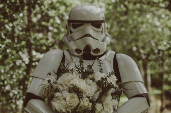 Bride Surprises Hubby-To-Be With Star Wars Wedding (And He Was A Real Trooper About It)