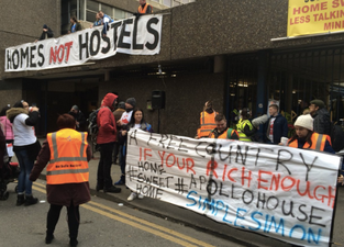 Activists Form Human Chain Around Apollo House As Residents Refuse To Leave