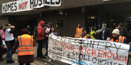 Activists Form Human Chain Around Apollo House As Residents Refuse To Leave