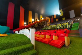 Yeeeeessss! This cinema is building a playground right next to the screen