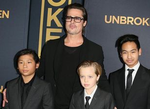 Brad Pitt has finally spent his first overnight visit with all six children since marriage split