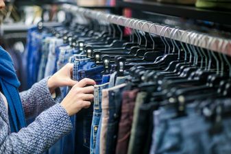 This shop is having a closing down sale and the maternity jeans are only a fiver