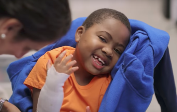 This child’s double hand transplant has been deemed a success