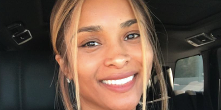 Ciara has been criticised for taking her baby on a toboggan slide