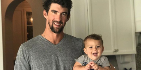Michael Phelps teaching his son to swim is everything
