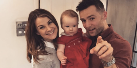 Izzy and Harry Judd share snap of daughter meeting their newborn
