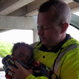 Mum reunited with baby after cops save girl from hurricane flood waters