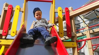 Researchers explain why you should never go down a slide with your child