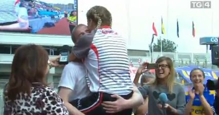 Scenes at Croke Park as Derry player gets engaged after All-Ireland Final