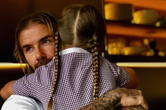 David Beckham teaching Harper to play soccer is the cutest thing ever