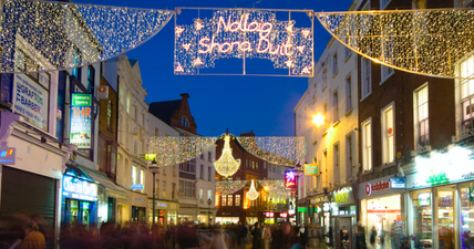 Looks like the Christmas lights are already going up in Dublin