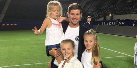 Fans divided as Steven Gerrard shows off 6-year-old’s 18-carat gold iPad
