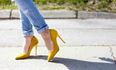 These high heels will change into flats with the touch of a button