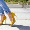 These high heels will change into flats with the touch of a button