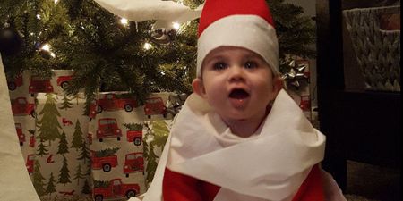 Toddler becomes the Elf on the Shelf for an incredible reason