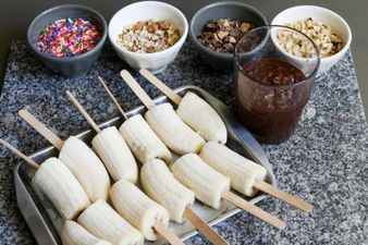 Frozen bananas are the perfect 15 minute snack to make for kids
