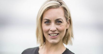 Kathryn Thomas shares adorable footage of her dog-assisted workout